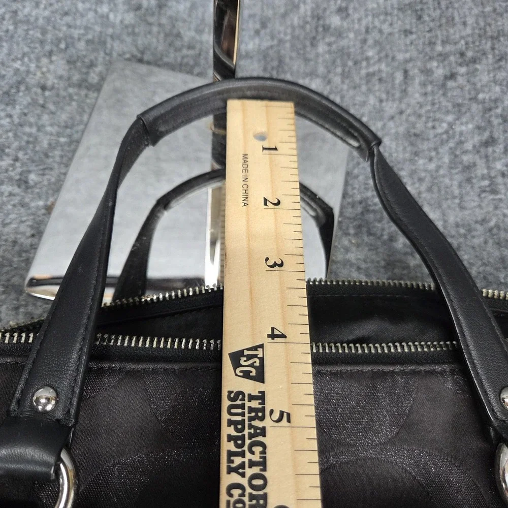 Coach Black Canvas Signature Campbell Convertible Satchel Bag F26243 Y2k - Picture 14 of 14
